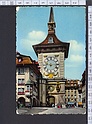 N5252 BERNE CLOCK TOWER ACQUERELLATA Viaggiata SB FP