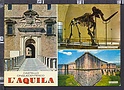 P9033 L AQUILA CASTELLO CINQUECENTESCO SCHELETRO ELEFANTE VEDUTE VG