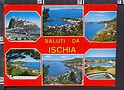 O3789 SALUTI DA ISCHIA VEDUTE (RIFILATA) VG