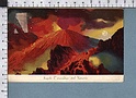 S4312 NAPOLI ERUZIONE DEL VESUVIO ILLUSTRAZIONE FIRMATA COPPOLA VG SB FP