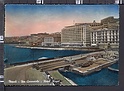 O8052 NAPOLI VIA CARACCIOLO HOTEL ROYAL ACQUERELLATA VG