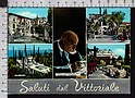 R7408 SALUTI DAL VITTORIALE GARDONE DEL GARDA VEDUTE GABRIELE D ANNUNZIO ACQUERELLATA VG