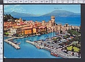 M6752 SIRMIONE LAGO DI GARDA IL PORTO MOLTE AUTO E BARCHE ANIMATA BELLA (BRESCIA) Viaggiata SB