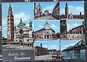 P9606 SALUTI DA CREMONA VEDUTE ACQUERELLATA VG