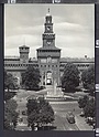 O1868 MILANO IL CASTELLO TRAM CARTOLINA BROMOFOTO VG