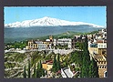 M2362 TAORMINA HOTEL SAN DOMENICO  MONTE VULCANO ETNA ACQUERELLATA ED. CONTI VIAGGIATA