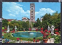 P6616 LUCCA PALAZZO PHANER GIARDINO COL CAMPANILE DI SAN FREDIANO VG ACQUERELLATA