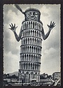 M2110 PISA TORRE UMORISTICA HUMOR NIENTE PAURA PENDO MA NON CASCO VIAGGIATA