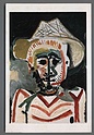 T4574 ARTE PICASSO UOMO CON CAPPELLO DI PAGLIA PADOVA PALAZZO ZABARELLA VG