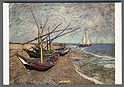 U4080 Arte Vincent Van Gogh BOATS ON THE BEACH