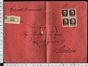 B7130 Italia Storia postale 1935 IMPERIALE 30 centesimi RACCOMANDATA SASSUOLO foro al centro BUSTA GRANDE
