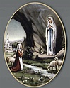 EM2090 MADONNA DI LOURDES UNITALSI BISCEGLIE FORMA OVALE