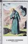 Xsa-58-21 S. San LEOBARDO CONFESSORE  ALVERNIA TOURS MARMOUTIER Santino Holy card